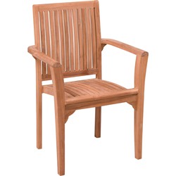 Livingfurn - Tuinstoelen Stacking Chair - Teakhout