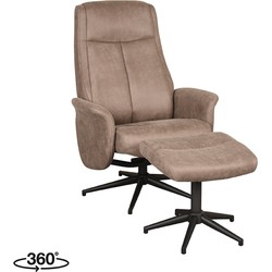 Relaxfauteuil Bergen + Hocker 77x76x105 cm