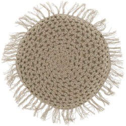 Unique Living - Kussen Tufo 45cm Ø White Tint