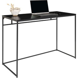 Vita Desk - Desk with black frame and black top 100x45x75 cm