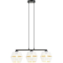 moderne hanglamp Fazio Zwart 3-lichts