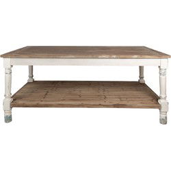 Clayre & Eef Presentatie Tafel 200x100x85 cm Wit Hout