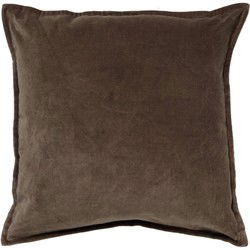 Dutch Decor CAITH - Kussenhoes 50x50 cm - 100% katoen velvet - Chocolate Martini - donkerbruin - Dutch Decor