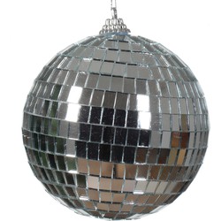 Kerstballen foam d10l10 cm zilver kerst