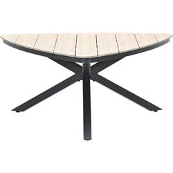 Edison triangle tafel 170 cm black/light teak Vironwood