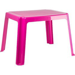 Plasticforte Kindertafel - kunststof - roze - 55 x 66 x 43 cm - Bijzettafels