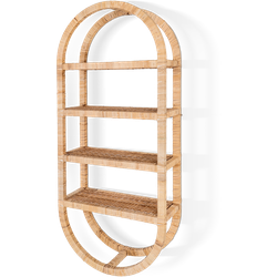 Jenna wandplank rattan - 33 x 13 cm