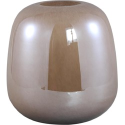 PTMD Vaas Mexx - 26x26x27 cm - Glas - Bruin