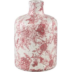 PTMD Fles Rozy - 17x17x27 cm - Kunststof - Rood