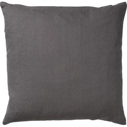 Dutch Decor JAMES - Kussenhoes 45x45 cm - duurzaam katoen – effen kleur - Charcoal Gray - antraciet - Dutch Decor