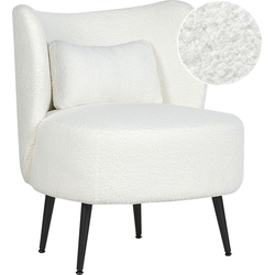 Beliani OTSBY - Fauteuil-Wit-Bouclé