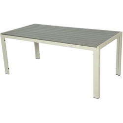 Tivoli tafel polywood L90-W180-H74cm beige - Decoris