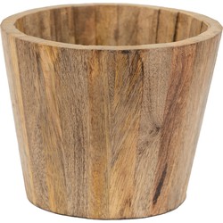 Clayre & Eef Bloempot  Ø 19x16 cm Bruin Hout Bloempot binnen