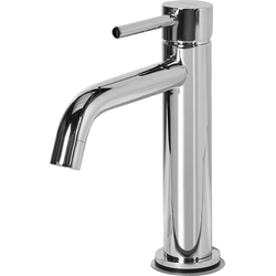 SALINAS - Enkele wastafelkraan - Zilver - 18 cm - Messing