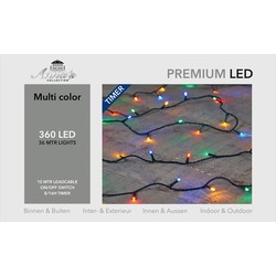 1x LED kerstverlichting 360 lampjes gekleurd buiten/binnen - Kerstverlichting kerstboom