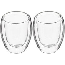 Secret de Gourmet Espressokopjes - 2x - dubbelwandig - 70 ml - Koffie- en theeglazen