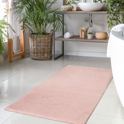 Tapijtenloods Paradise Badmat Hoogpolig Anti-Slip Roze- 67x110 CM