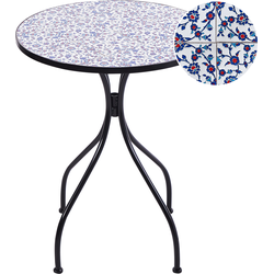 CAMPRENA - Tuintafel - Zwart - Metaal