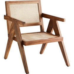 lounge stoel hout naturel 80 x 55 x 55