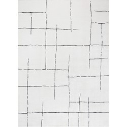 Modern Scandinavisch Tapijt AVA - Ivoor/Grijs - 200x275 cm