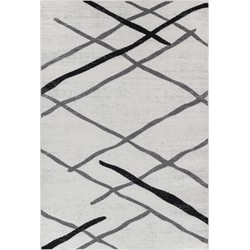 Modern Scandinavisch Tapijt FELICIA - Grijs/Zwart - 160x220 cm