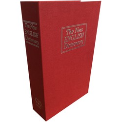Decopatent® Boekkluis XL - Geheime Kluis - Booksafe - Boekenkluis - Kluis Met Sleutelslot - Geldkist - Verborgen Kluis - Veilig Geld Opbergen - Spaarpot Kluis - ROOD