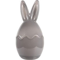 Clayre & Eef Glazen potje Ei Ø 9x17 cm Grijs Glas