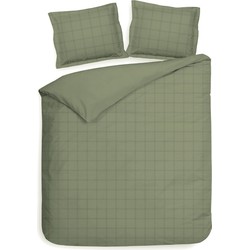 Heckett & Lane Dekbedovertrek Diamante Laurel Green 200 x 200 220 cm + 2 slopen 60 x 70 cm