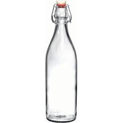 Bormioli Rocco beugelfles/waterfles - 1000 ml - transparant - Weckpotten