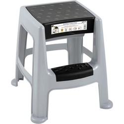 EDA Opstapkrukje - met opbergruimte - grijs - L47xB45xH49 cm - Huishoudkrukjes