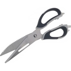 Benson huishoud/multifunctionele schaarA‚A - 23 cm - zwart/grijs - rvs/kunststof - Keukenscharen