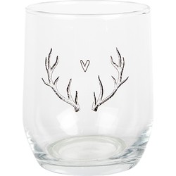 Clayre & Eef Waterglas 300 ml Transparant Glas Gewei Drinkbeker