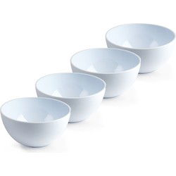 Plasticforte kommetjes/schaaltjes - 4x - plastic - 14x6 cm - ivoor wit - Kommetjes