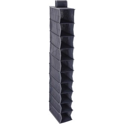 Storage Solutions Kledingkast organizer - 10-vaks hang organizer - grijs - polyester - Opbergmanden