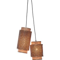 Hanglamp Bhutan - Bamboe/Zwart - 2L