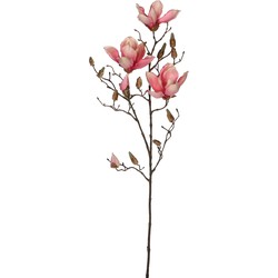 Mica Decorations Magnolia Kunstbloem - H88 cm - Roze