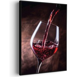 Muurwerken Akoestisch Schilderij - Glas Rode wijn 02 - Geluidsdempend Wandpaneel - Wanddecoratie - Geluidsisolatie - PRO (AW 0.90) S (50X70)