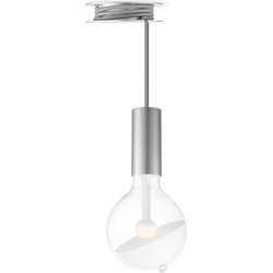 Move Me hanglamp Pulley - grijs / Sphere 5,5W - wit