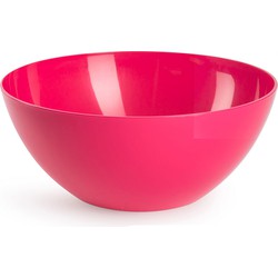 Plasticforte Serveerschaal/saladeschaal - D20 x H8 cm - kunststof - fuchsia roze - Serveerschalen