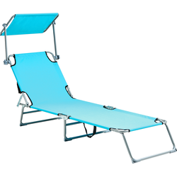 FOLIGNO - Ligstoel - Turquoise - Polyester/Staal