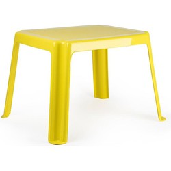 Plasticforte Kunststof kindertafel - geel - 55 x 66 x 43 cm - camping/tuin/kinderkamer - Bijzettafels