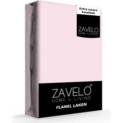 Zavelo Flanel Laken Roze-1-persoons (150x260 cm)