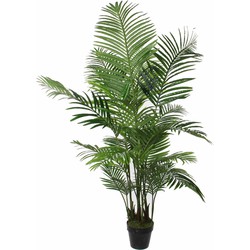 Mica Decorations grote Palm kunstplant - groen - H130 x D125 cm - Kunstplanten