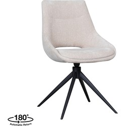 LABEL51 Eetkamerstoel Marlow - Naturel - Elite - Black Frame