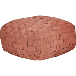 Beliani BODLA - Poef-Rood-Synthetisch materiaal