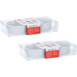 4 ovenschaaltjes rond keramiek 9 cm - Ovenschalen