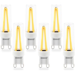 Groenovatie G9 LED Filament Lamp 3W Warm Wit Dimbaar 6-Pack