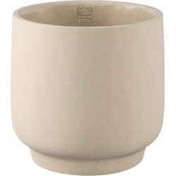 PTMD Bloempot Aline - 30x30x30 cm - Cement - Taupe