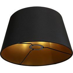 Mexlite - kap - Lampenkappen - zwart - linnen - Ø 30cm - E27 - K5894SS