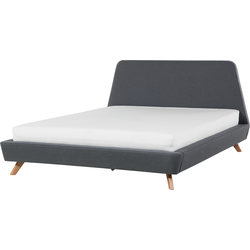 VIENNE  - Tweepersoonsbed - Donkergrijs - 160 x 200 cm - Polyester